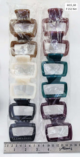 Impression Colored Plastic Hair Clutcher (Pack of 12)
